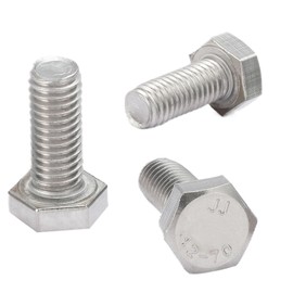 AMLOOPH M8 Bolts, M8 X 12mm Hex Head Cap Screws - A2 Grade Stainless Steel Fully Threaded Hex Bolts for Metal Construction Work, Automotive Machinery (Pack Of 20)