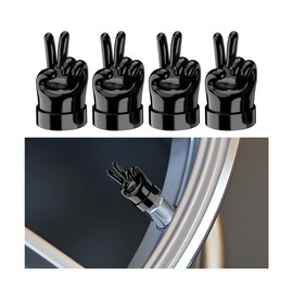 Osilly Car Tire Valve Stem Caps, 4PCS Leak-Proof Vehicle Wheel Tire Valve Cover, Automotive Tire Air Caps Protection Covers Accessories, Universal for Trucks Motorcycles Bikes (StyleC)