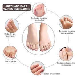 Paquete de 4 Protectores de Dedos del Pie, Tubo para Dedos de Suave, Transpirable, Cortable, Protección para los Dedos de Gel para Quitar Callos, Ampollas, Alivio del Dolor de Dedos (Tamaño Mixto)