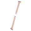 Watch Band Double Rows RhinestonesStudded Replacement Metal Strap for IOS