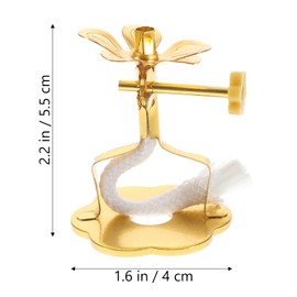 Cabilock 2Pcs Oil Lamp Floating Wick Buddhist Ghee Lamp Holder Metal Oil Cork Disc Tibetan Incense Stick Holder Buddhist Altar Supplies S Lamp for Pooja