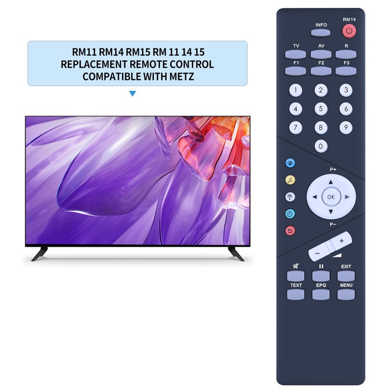 GOUYESHO Nue Replacement Remote Control for Metz TV RM11 RM14
