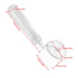 DIBTSA 51mm Bottomless Portafilter Compatible with Delonghi La Specialista EC9335M EC9335BK EC9335R, 304 Stainless Steel 3 Ears Espresso Naked Portafilter Included Coffee Filter Basket, Wood Handle