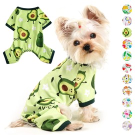 Dog Pajamas for Small Dogs Girl Boy Summer Dog Clothes Puppy Shirt Pjs Soft Doggie Onesie for Yorkie Chihuahua Teacup Cute Pattern Pet Cat Outfits Apparel Clothing