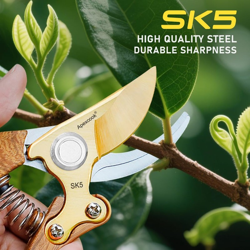Garden Shears, Handheld Pruning Shears for Heavy Duty, Ergonomic Gardening