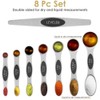 Magnetic Measuring Spoons Set of 8, TKNO Dual Sided Stainless