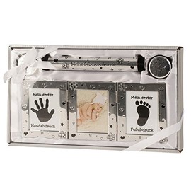 Gift Baby Set Birth Christening Baby Handprint Footprint Picture Frame