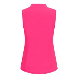 Vidusou Womens Tennis,Sleeveless Golf Polo Shirts Workout Clothes Moisture Wicking Riding House Shirts Rose Red Small