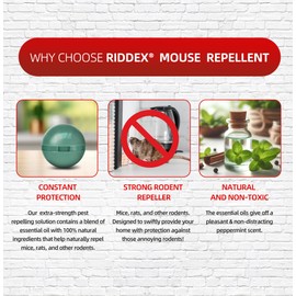 Riddex Home Rat & Mouse Rodent Spheres – Plant-Based Formula with Essential Oils – 6-Pack with Hanging Sachets – for Use Indoors, Garages, Campers, and More – Safe Around Kids and Pets