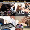 Rolling Tool Tray Cart, Mobile Work Table Tool Tray with