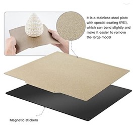 3D Printer PEI Sheet 220x240mm Spring Steel Building Plate Magnetic Base Plate for I3 MEGA