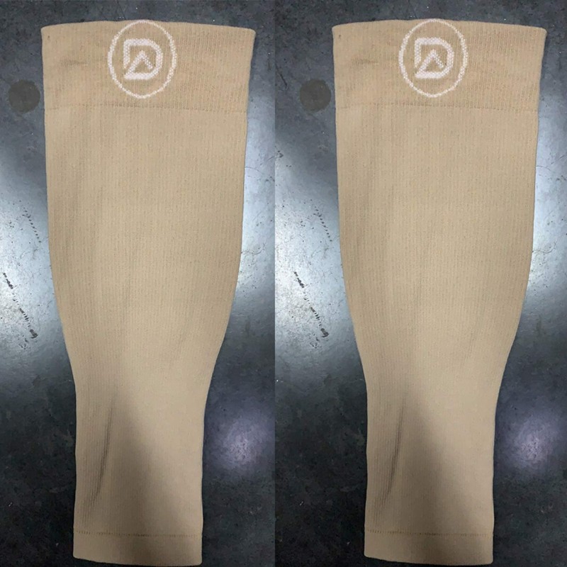 Dominion Active Plus Sized Compression Calf Sleeves (2XL, Nude)