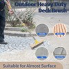 NICOFPHY Stainless Steel Deck Brushes for Scrubbing Heavy Duty, 60"