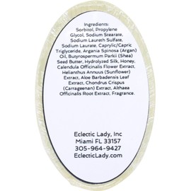 Eclectic Lady Cinnamon Sugar Shampoo Soap Bar with Pure Argan Oil, Silk Protein, Honey Protein and Extracts of Calendula Flower, Aloe, Carrageenan, Sunflower - 4 oz Bar