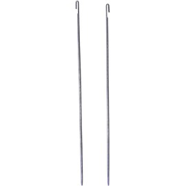 2 Pcs Metal Beading Needles Set, Metal Beading Needles, Steel Wood Bead Needle Threader, Bead Crochet Hooks Beaded Needles Steel Wood Bead Needle Threader Jewelry Making Sewing Tools