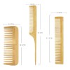 Cepillos Juego 6pcs De Bamb De Peine Para El Antiesttico
