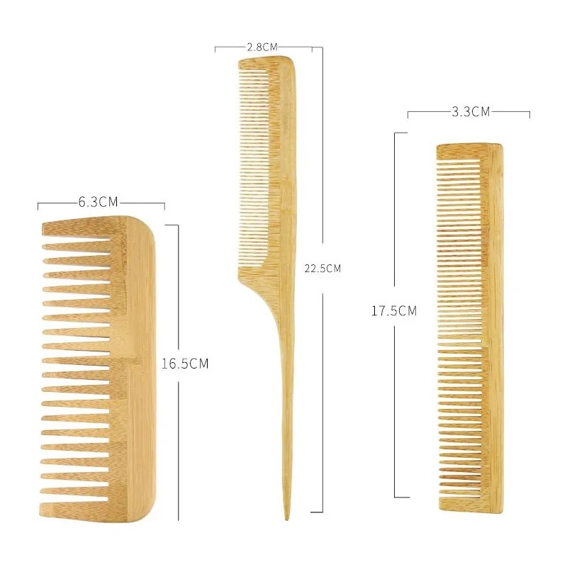 Cepillos Juego 6pcs De Bamb De Peine Para El Antiesttico