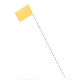AdirPro 2''x3'' Stake Flags - 100 Pack Pet Boundary Flag -Marking Pennant - Durable Reusable Flag Stakes for Easy Identification Perfect for Surveying Safety Marking and Other Industrial Use (Lime)