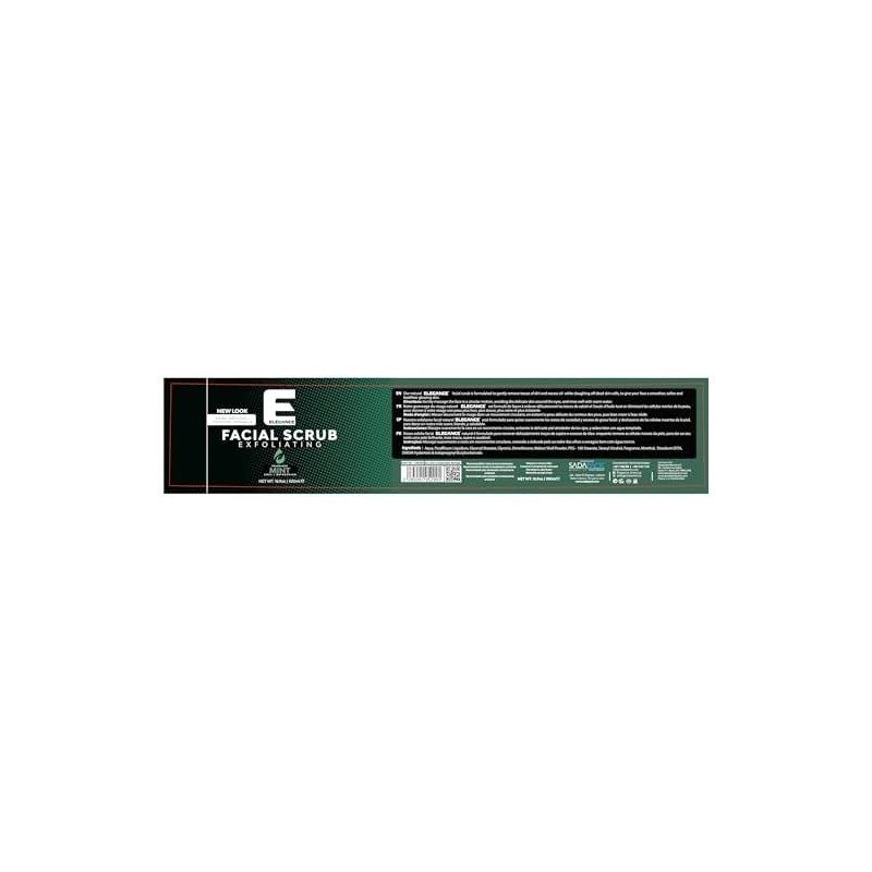 Exfoliante facial natural E Elegance de 9 oz con menta