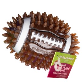 Gnawsome Dog Toys - 3.5" Spiky Squeak & Light Football - Small - Dental & Gum Wellness - Stimulating Fun - Hidden Squeaker - Durable for Heavy Chewers - 100% BPA-Free - Assorted Colors