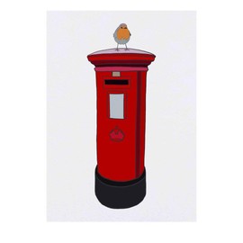 Large 'Robin On Post Box' Temporary Tattoo (TO00038860)