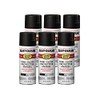 12 oz Rust-Oleum Brands 7798830 Black Stops Rust Protective Enamel Spray, Semi-Gloss Pack of 6