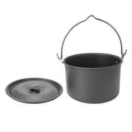 Camping Hanging Topf mit Großer Kapazität Aluminiumlegierung Leichtes Gewicht Im Freien Ideal für Picknick -Roadtrips und Lagerfeuerkochen