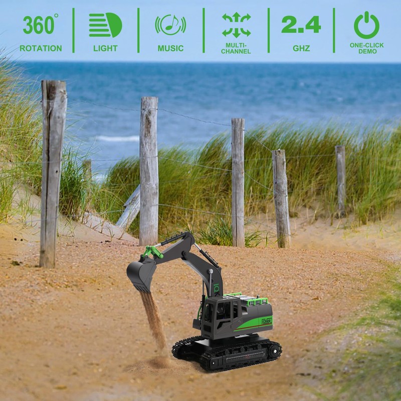 IQKidz Remote Control Excavator Toys for Boys 4-7 Yrs Old
