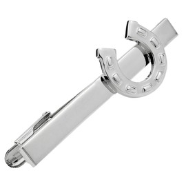 Horseshoe Horseshoe Lucky Amulet Tie Clip Tie Bar Tie Clip n02033, Brass, No Gemstone