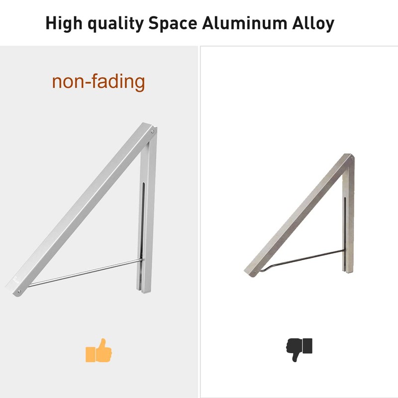 Anjuer Wall Mounted Drying Rack Clothes Hanger Folding Wall Coat