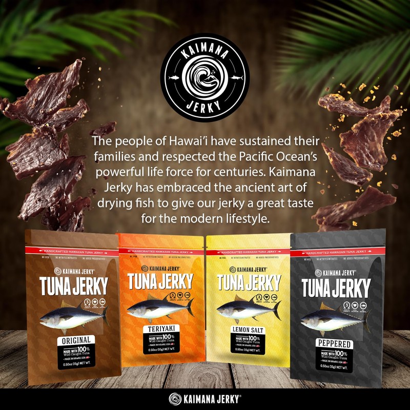 Kaimana Jerky Ahi Tuna Sampler Bundle - All Natural &