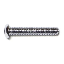 Unbranded 1/4"-20 x 1-1/2" Chrome Grade 8 Button Head Socket Cap Screws (5 pcs.)