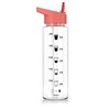 Be-Active Motivational Water Bottle with Straw – With Time Markings