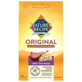 Natureâs Recipe Adult Dry Dog Food, Lamb & Rice Recipe, 4 Pounds