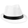 Beechfield Fedora in white/black size L/XL