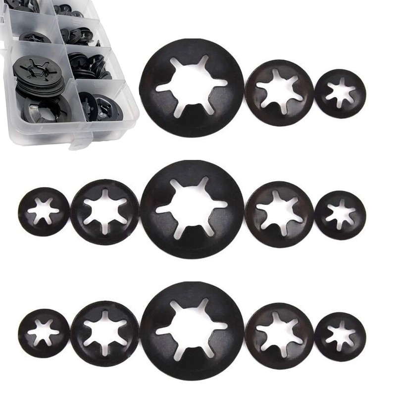 Zaky 200 pieces Internal Tooth Starlock Washers M3 M4 M5