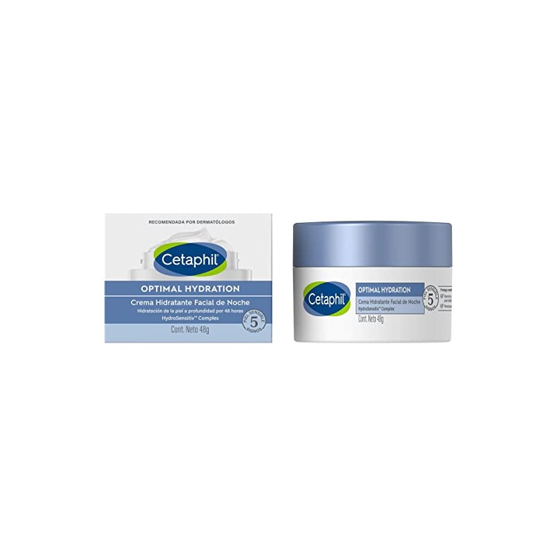 Cetaphil Optimal Hydration Crema Noche Ácido Hialurónico Piel Sensible Hydrosensitiv