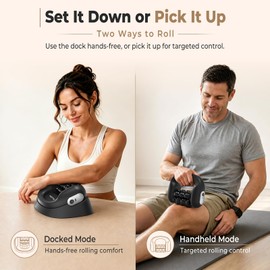 Electric Rolling Percussion Massager with Hands-Free Dock