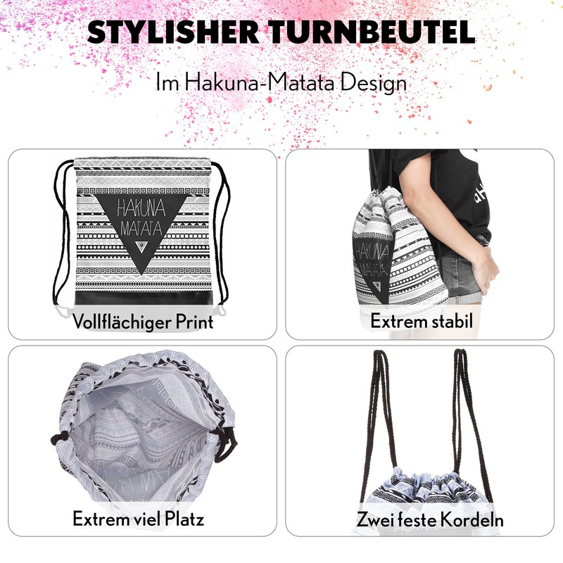 Bag Hakuna Matata Aztec Print case Hipster Fashion