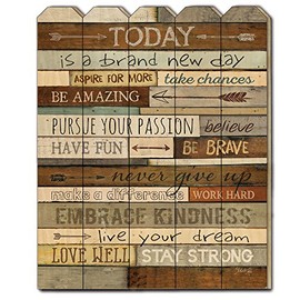 Trendy Decor4U Today is a Day by Marla Rae Printed Wall Art, 16 Inch x 20 Inch, Earthtone