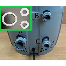 IKSI Connector Seals Gaskets Washers Fits for Coleman Lay-Z-Spa, 1A and 2B/C