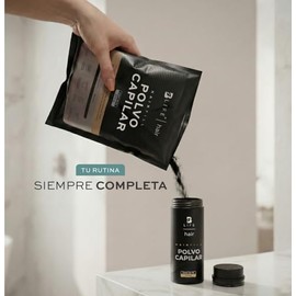 B Life Polvo Capilar Negro | Respuesto con 200gr | con Pigmentos Minerales | Apoyo para Calvicié y Volumen | Hair Fill Black