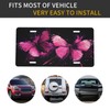 Pink Butterfly License Plate Decorative Metal Car Plate