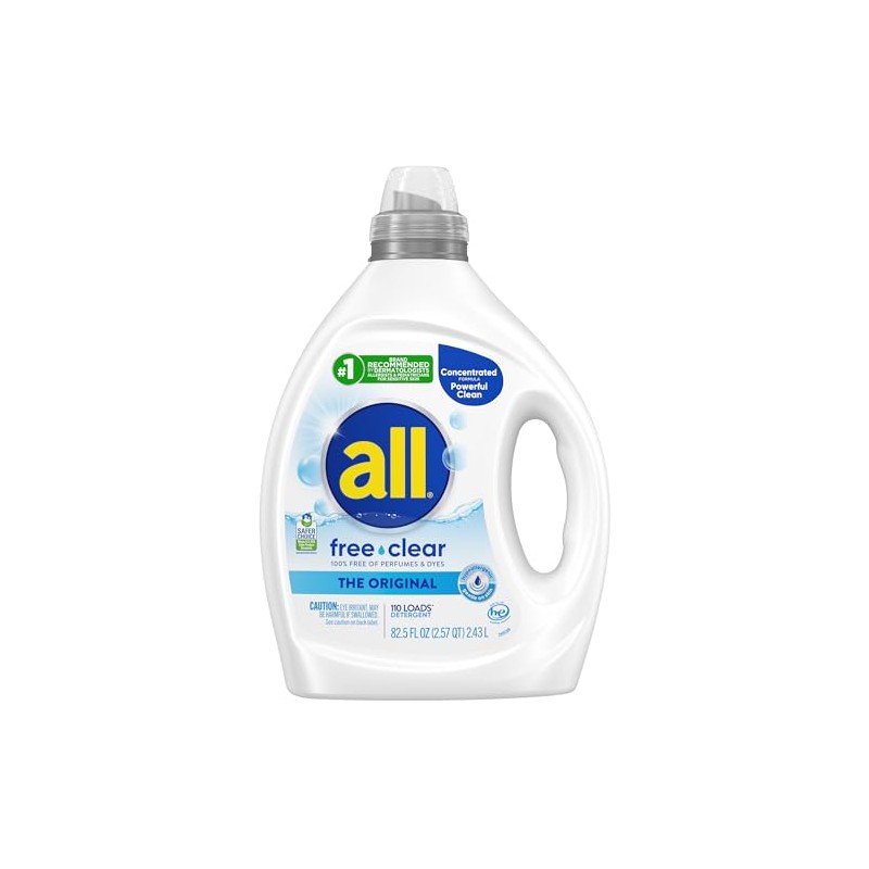 all free clear, Original, Liquid Laundry Detergent for Sensitive Skin,