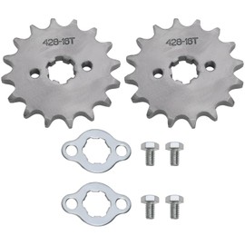 Create idea Set of 2 428 16T 17 mm Motorcycle Front Motor Pinion Drive Wheel for 50cc 70cc 110cc 125cc Compatible with Honda TaoTao ATV Quad Dirt Bike