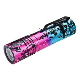 ULTRAFIRE Rechargeable Small LED Flashlight 800 Lumens 5 Modes Mini Tactical EDC Flash Light, Waterproof Pocket Flashlight for Kids Camping Outdoor (Pink)