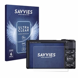 Savvies 6 Pack Screen Protector compatible with Canon PowerShot SX740 HS/Lite Protection Film Clear