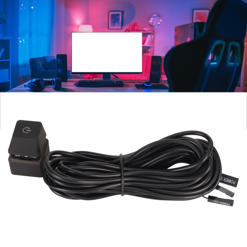 PC Power Switch Blue Switch Mechanical Key Backlit Plug and
