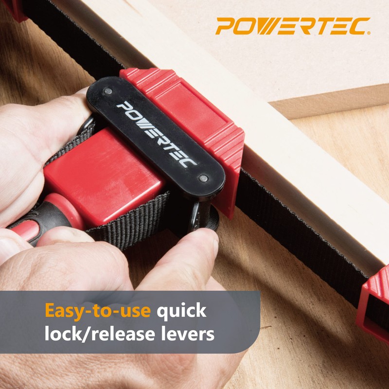 POWERTEC 71122V Deluxe Polygon Quick Release Band Clamp | Woodworking