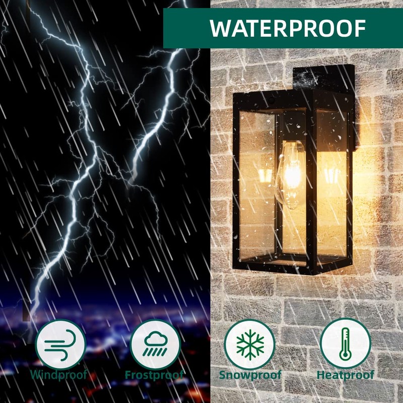 MDENLT Solar Wall Lights Outdoor Waterproof Aluminum Solar Sconce Lights